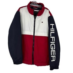 Tommy Hilfiger Men’s Size XXL Coat Jacket puffer lining Red White Navy New